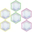 talerzyki papierowe holograficzne mix partydeco 20 cm 6 szt