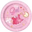 talerzyki papierowe its a girl 18 cm unique 8 szt