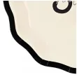 talerzyki papierowe jednorazowe dekoracja na 50 urodziny hello 50 kremowe 18 cm 6 szt
