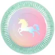 talerzyki papierowe jednorozec arpex 18 cm 6 szt