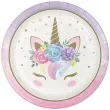 talerzyki papierowe jednorozec creativeconverting 23 cm 8 szt
