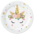 talerzyki papierowe jednorozec godan 18 cm 6 szt