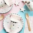 talerzyki papierowe jednorozec gwiazdki partydeco 18 cm 6 szt