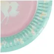 talerzyki papierowe jednorozec turkusowy rozowy arpex 18 cm 8 szt