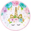 talerzyki papierowe jednorozec unicorn jix 23 cm 6 szt