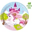 talerzyki papierowe jednorozec unicorn procos 20 cm 8 sz