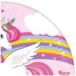 talerzyki papierowe jednorozec unicorn rainbow colors procos 23 cm 8 szt
