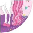 talerzyki papierowe jednorozec unicorn rainbow colors procos 23 cm 8 szt
