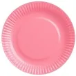 talerzyki papierowe klasyczne jasnorozowe 18 cm 6 szt