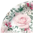 talerzyki papierowe klasyczne roze paw 18 cm 10 szt