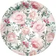 talerzyki papierowe klasyczne roze paw 18 cm 10 szt