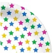 talerzyki papierowe kolorowe gwiazdki biale paw 18 cm 10 szt