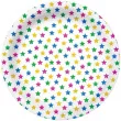 talerzyki papierowe kolorowe gwiazdki biale paw 23 cm 10 szt