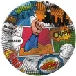 talerzyki papierowe komiks fsopakowania 23 cm 8 szt