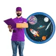 talerzyki papierowe kosmos rocket space procos 20 cm 8 szt