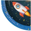 talerzyki papierowe kosmos rocket space procos 20 cm 8 szt