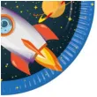 talerzyki papierowe kosmos rocket space procos 23 cm 8 szt