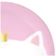 talerzyki papierowe kotek z korona rozowe godan 18 cm 6 szt