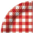 talerzyki papierowe kratka czerwony fsopakowania 23 cm 8 szt