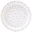 talerzyki papierowe kropki biale partydeco 18 cm 6 szt