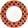 talerzyki papierowe kropki bialo pomaranczowe 23 cm 8 szt