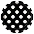 talerzyki papierowe kropki czarne 18 cm 8 szt