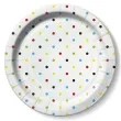 talerzyki papierowe kropki kolorowe paw 23 cm 10 szt