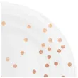 talerzyki papierowe kropki rozowo zlote biale partypal 18 cm 6 szt