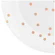 talerzyki papierowe kropki rozowo zlote biale partypal 18 cm 6 szt
