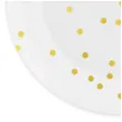 talerzyki papierowe kropki zlote biale partypal 18 cm 6 szt