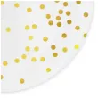 talerzyki papierowe kropki zlote biale partypal 23 cm 6 szt