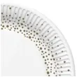 talerzyki papierowe kropki zlote maki 23 cm 8 szt