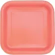 talerzyki papierowe kwadrat classic l unique koralowe 23 cm 14 szt