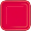 talerzyki papierowe kwadrat classic s czerwone 18 cm 16 szt