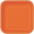talerzyki papierowe kwadrat classic s unique pomaranczowe 18 cm 16 szt