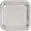talerzyki papierowe kwadrat metalic srebrne metaliczne 18 cm 8 szt
