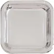 talerzyki papierowe kwadrat metalic srebrne metaliczne 23 cm 8 szt