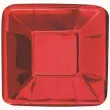 talerzyki papierowe kwadrat unique czerwone 13 cm 8 szt