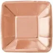talerzyki papierowe kwadrat unique rozowe zloto 13 cm 8 szt