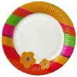 talerzyki papierowe kwiatki 23 cm 12 szt