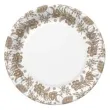 talerzyki papierowe kwiaty zlote maki 18 cm 8 szt