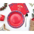 talerzyki papierowe let it snow swiateczne czerwony godan 18 cm 6 szt