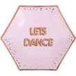 talerzyki papierowe lets dance glitz glamour rozowo zlote neviti 20 cm 8 szt