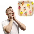 talerzyki papierowe lody w wafelku kwadratowe paw 23 x 23 cm 10 szt