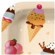 talerzyki papierowe lody w wafelku kwadratowe paw 23 x 23 cm 10 szt