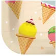 talerzyki papierowe lody w wafelku kwadratowe paw 23 x 23 cm 10 szt