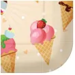 talerzyki papierowe lody w wafelku kwadratowe paw 23 x 23 cm 10 szt