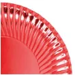 talerzyki papierowe metaliczne czerwone guirca 24 cm