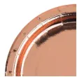 talerzyki papierowe metaliczne rozowe zloto czakos 18 cm 6 szt