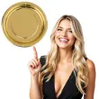talerzyki papierowe metaliczne zloto czakos 18 cm 6 szt